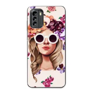 Чехол с картинкой Модные Девчонки Nokia G60 (Девушка в очках)