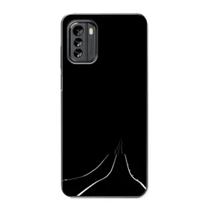 Чехол с картинками на черном фоне для Nokia G60 (Дорога)
