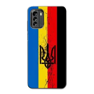 Чехлы УПА (Красно-Чёрный) на Nokia G60 (Флаг УПА)