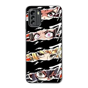 Силіконові чохлі з очіма Anime для Нокіа Джи 60 (Очі на чорному)