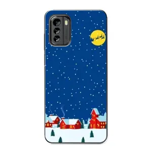 Силіконовий бампер на різдво для Nokia G60 (Місто в снігу)