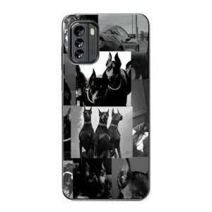 Чехол ДОБЕРМАН для Nokia G60 (Коллаж Доберман)