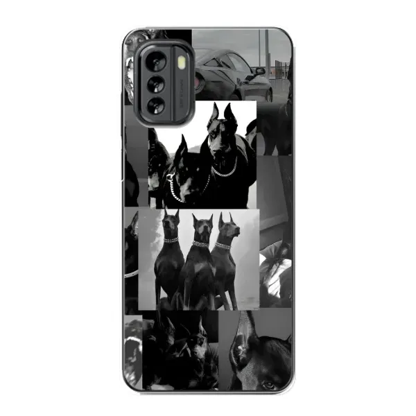 Чохол з малюнком «Колаж Доберман» для Nokia G60 Чохол з малюнком «Колаж Доберман» для Nokia G60