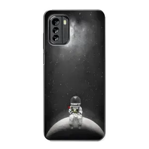 Силиконовый Чехол с принтом "Космонавты" на Nokia G60 (Космонавт романтик)