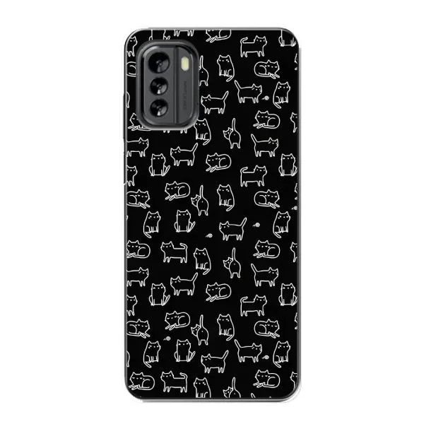 Чехол с рисунком «Котики на черном» для Nokia G60 Чехол с рисунком «Котики на черном» для Nokia G60