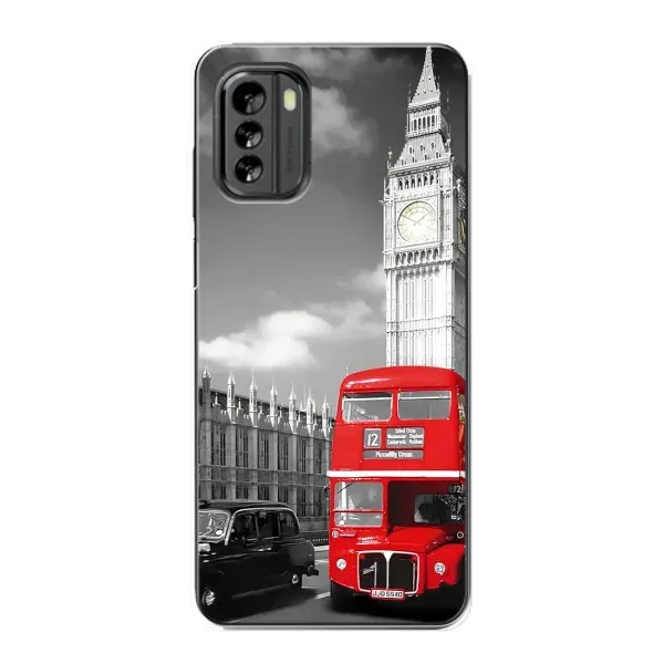 Чехол с рисунком «Красный автобус» для Nokia G60 Чехол с рисунком «Красный автобус» для Nokia G60