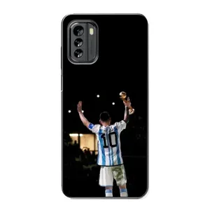 Чехлы Лео Месси Аргентина для Nokia G60 (Лео Чемпион)