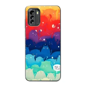 Силиконовый чехол с котиком для Nokia G60 (Mew)