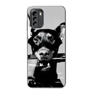 Чехол ДОБЕРМАН для Nokia G60 (Опасный доберман)