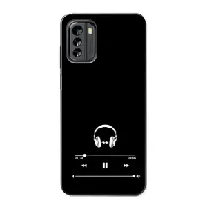 Чехол с картинками на черном фоне для Nokia G60 (Плеер)
