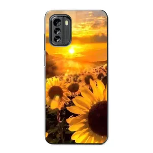 Чехол с Цветами для Nokia G60 (поле подсолнухов)