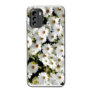 Чехол с ромашками на Nokia G60 (Рамка в ромашках)