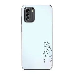 Чехлы (Знак сердечка) на Nokia G60 (Сердце на голубом)