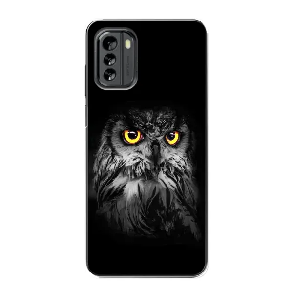 Чехол с рисунком «Сова на чёрном» для Nokia G60 Чехол с рисунком «Сова на чёрном» для Nokia G60