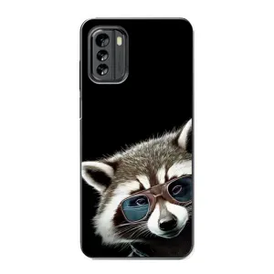 Силиконовый Чехол с Енотами на Nokia G60 (Стильный Енот)