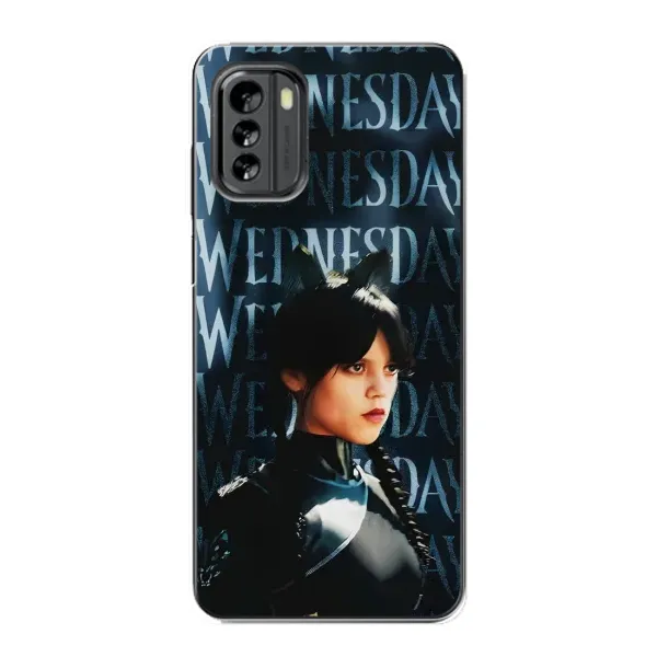 Чехол с рисунком «Уэнздей с ушками» для Nokia G60 Чехол с рисунком «Уэнздей с ушками» для Nokia G60