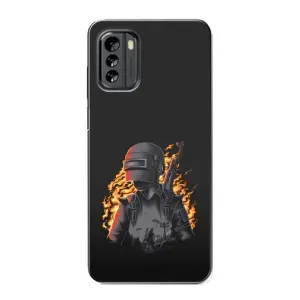 Силиконовый чехол с картинкой "Герой Pubg" на Nokia G60 (В огне)