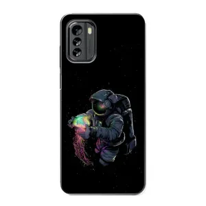 Силиконовый Чехол с принтом "Космонавты" на Nokia G60 (В руках земля)