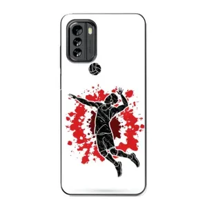 Чехлы с принтом Спортивная тематика для Nokia G60 (Волейболист)