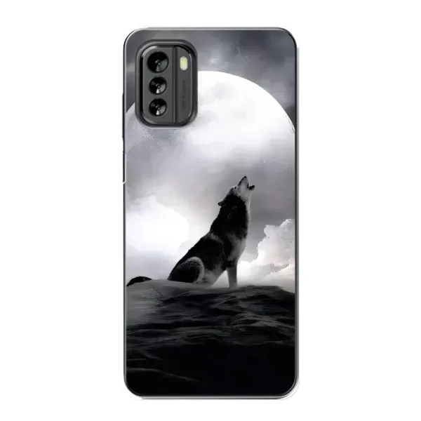 Чехол с рисунком «Волк и луна» для Nokia G60 Чехол с рисунком «Волк и луна» для Nokia G60