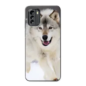 Чехол с Волком на Nokia G60 (Волк на снегу)
