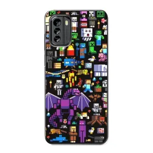 Чехол майнкрафт для Nokia G60 (Все персонажи)