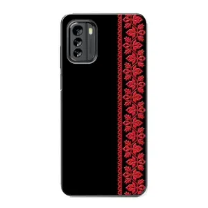 Силіконовый Чохол на Nokia G60 з картинкой Вишиванки (Вишиванка на чорному)