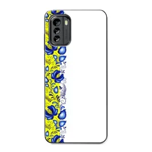 Силіконовый Чохол на Nokia G60 з картинкой Вишиванки (Жовто-біла вишиванка)