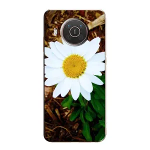 Чехол с ромашками на Nokia X10 (Белая ромашка)