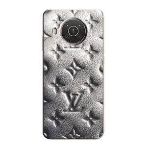 Текстурный Чехол Louis Vuitton для Нокиа X10 (Бежевый ЛВ)