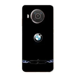 Силиконовый бампер с картинкой машины на Nokia X10 (Черный BMW)