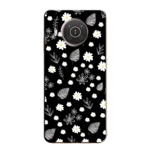 Чехлы с тематикой "ЦВЕТЫ" на Nokia X10 (цветение на чорном)