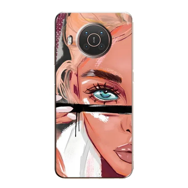 Чехол с рисунком «Девушка и ресницы» для Nokia X10 Чехол с рисунком «Девушка и ресницы» для Nokia X10