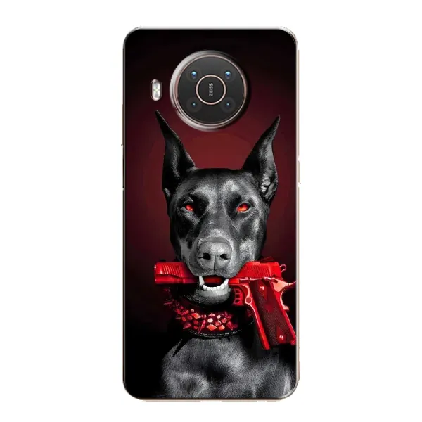 Чехол с рисунком «Доберман злой» для Nokia X10 Чехол с рисунком «Доберман злой» для Nokia X10