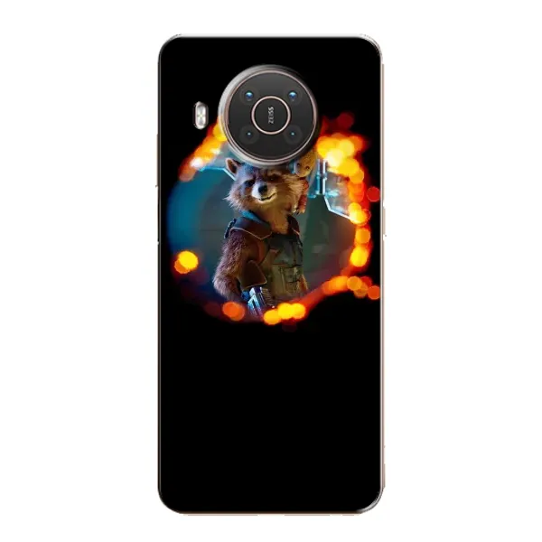 Чехол с рисунком «Енот Ракета» для Nokia X10