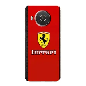 Силиконовый бампер с картинкой машины на Nokia X10 (Ferrari Logo)