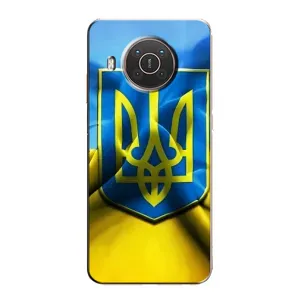 Чехол с картинкой (Патриотический ГЕРБ) на Nokia X10 (Герб и Флаг Украины)