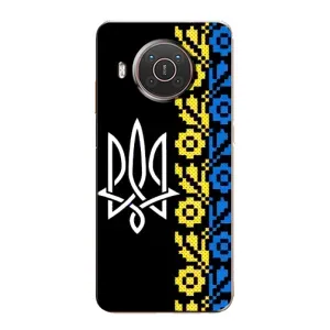 Силиконовый Чехол на Nokia X10 (Герб и вышыванка)