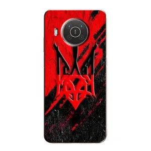 Чехлы УПА (Красно-Чёрный) на Nokia X10 (Герб в цвете УПА)