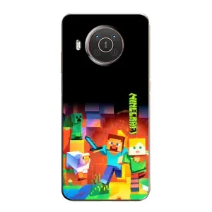 Чехлы для Nokia X10 (Персонажи Майн Крафт) (Герой Майнкрафт)