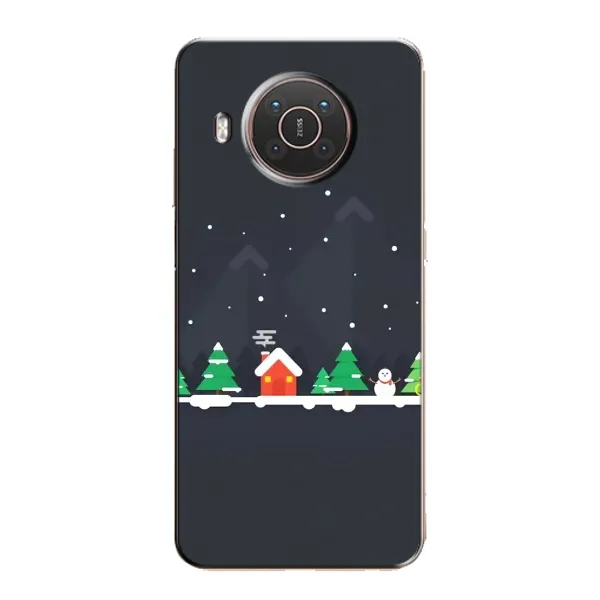 Чехол с рисунком «Город зимний» для Nokia X10 Чехол с рисунком «Город зимний» для Nokia X10