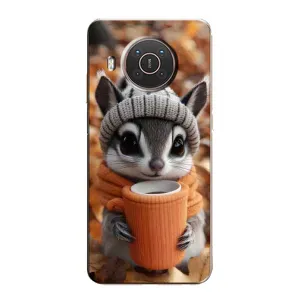 Печатный чехол «Зверята с кофе» для Nokia X10