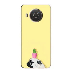 Бампер для Nokia X10 с картинкой "Песики" (Кактус на голове)