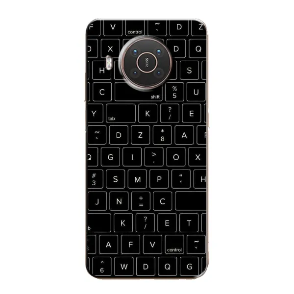Чехол с рисунком «Клавиатура» для Nokia X10