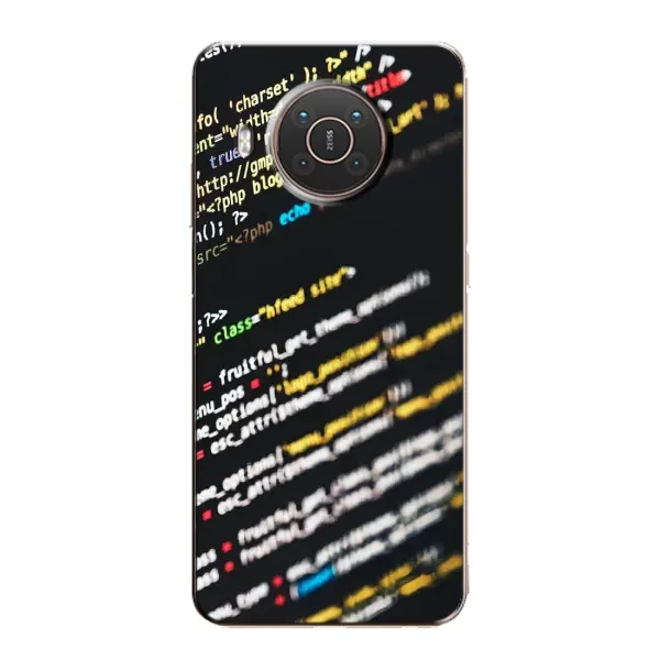 Чехол с рисунком «Код» для Nokia X10