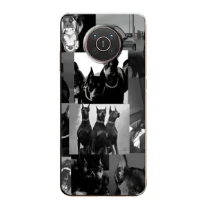 Чехол ДОБЕРМАН для Nokia X10 (Коллаж Доберман)