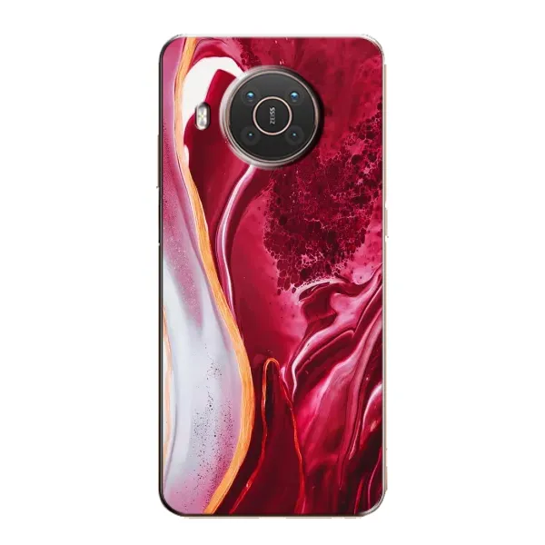 Чехол с рисунком «Красный мрамор» для Nokia X10 Чехол с рисунком «Красный мрамор» для Nokia X10