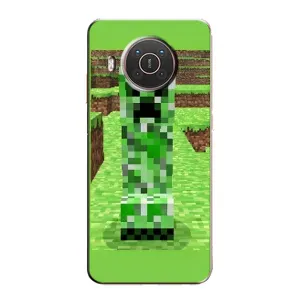 Чехлы для Nokia X10 (Персонажи Майн Крафт) (Крипер 2)