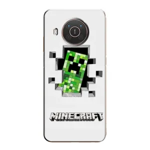 Чехлы для Nokia X10 (Персонажи Майн Крафт) (Крипер)