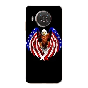 Чехол Флаг USA для Nokia X10 (Крылья США)